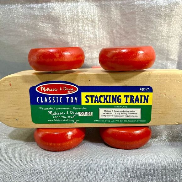 Melissa & Doug Classic Toy Wooden Stacking Train Set - Picture 6 of 9